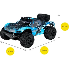 Overmax X-Hooligan Großes Schnelles Ferngesteuertes Auto, Maßstab 1:10, Geschwindigkeit 50 km/h Reichweite 100 Meter, 4x4-Antrieb 40 Minuten Fahrspaß LED-Beleuchtung