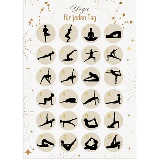 Nastami Postkarte YOGA HELL Yogaübungen für jeden Tag DIN A6
