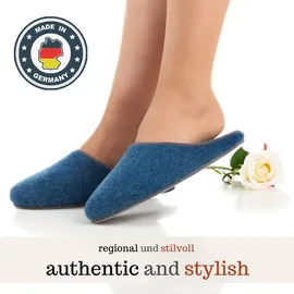 Pantoffelmann Pantoffeln Blau 38