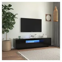 VidaXL TV-Schrank mit LED-Leuchten Schwarz 160x35x40 cm