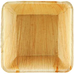 WISEFOOD 25 Teller - Palmblatt Teller quadratisch 17 cm 600ml - 25er Packungen