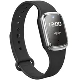 Armbänder Mückenschutz Ultraschall, Elektronische Anti-Mücken-Armbanduhr mit USB-Aufladung/wasserdicht/wiederverwendbar/tragbar für Outdoor-Camping-Wandern-Schwarz