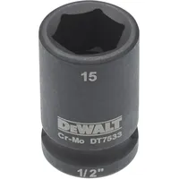 DeWalt Steckschlüssel kurz 15mm 1/2 schlagfest