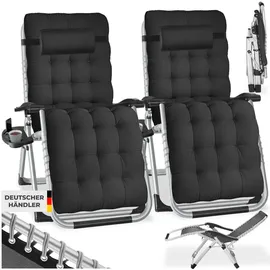 Tectake Sonnenliege Cloud 2er Set 0 x 0 x 0 cm Schwarz