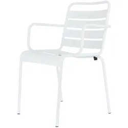 Stapelsessel Mya Metal aus Aluminium, Weiß