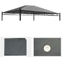 MCW Pavillon-Ersatzdach Calpe-E, 380 x 280 cm, UV-Schutz: UV50+, Witterungsfest und regenbeständig grau