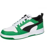 Puma Rebound V6 Lo Jr - Sneakers - Jungs - Black/White/Green - 6 UK