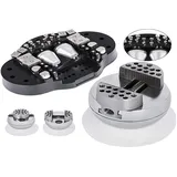 Vevor Ball Vise mit 30 PCs, Engraving VEVOR Einstellgerät Durchmesser 78 mm, VEVOR Ball Vise Engraving Diamanten Voller Satz, Ball Befestigung und Gummibasis (GRS),
