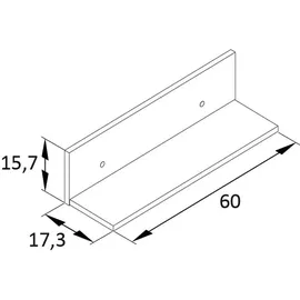 Schildmeyer Wandboard Torge 60 x 17,3 x 15,7 cm Weiß