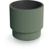 Tymar Blumentopf mit Einsatz, Blumenkübel aus Kunststoff, Übertopf, Pflanzkübel Gross (DBMIN Waldgrün,ø 40 cm)