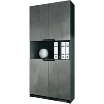 Vladon Logan Aktenschrank 82 x 37 x 184 cm grau