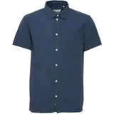 !Solid Kurzarmhemd Blau S