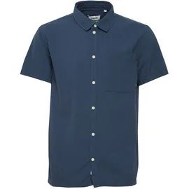 !Solid Kurzarmhemd Blau S