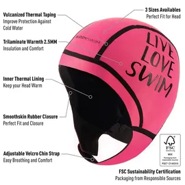 Buddyswim Neopren Schwimmkappe 2,5 mm Pink