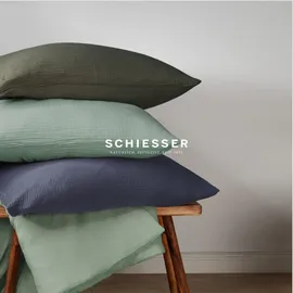 SCHIESSER Bettwäscheset Molly - Musselin - 2-teilig - 135 x 200 cm - Indigo