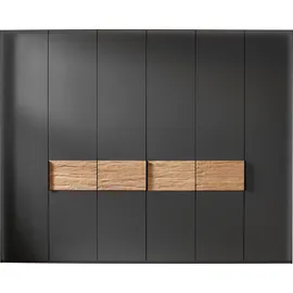 Wiemann Drehtürenschrank Acapulco 295,2 x 216 x 58 cm Grau/Schwarz