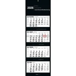 4-Monatskalender Black - Kalender 2026