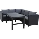 KETER Lounge Set Provence | Kombinationen inkl. Sessel und höhenverstellbarer Tisch | Kissen in anthrazit