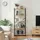[en.casa] Standregal Skørping 160 x 65 x 30 cm Schwarz/Eicheoptik