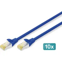 Digitus CAT 6A S/FTP Patchkabel, 10 Stück (S/FTP, CAT6a,