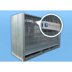Bauzaun 13 kg EUTOP 26er oder 30er Set - Bauzaun Palette Betonfuß Verbinder