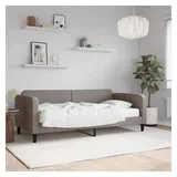 vidaXL Tagesbett mit Matratze Taupe 90x200 cm Stoff