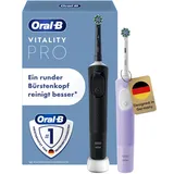 Oral-B Vitality Pro Protect X Clean schwarz + 2. Handstück lila