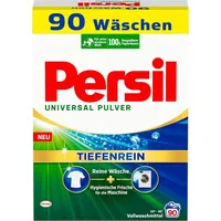 Persil Universal Pulver Tiefenrein Waschmittel (90 Waschladungen), Vollwaschm Vollwaschmittel (effektiv von 20 °C bis 95 °C)