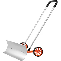 VEVOR Schneeschieber mit Rädern 74,5cm Schneeschaufel Schneeschippe Schneeräumer mit breiter Klinge und U-förmigem Griff Seitenwinkel von 15° Schneeräumgeräte Ideal für Schulen Krankenhäuser Parks