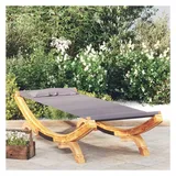 vidaXL Sonnenliege 189 x 100 x 44 cm Braun/Anthrazit