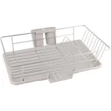 Greensen Geschirrabtropfer, Praktische Abtropfablage Edelstahl für Spüle, Geschirrkorb mit abnehmbarem Tablett aus Stahl, Abtropfgestell für Geschirr Besteck Abtropfgestell für Töpfe Schüsseln Teller