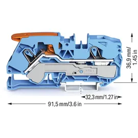 WAGO GmbH &amp; Co. KG 2-Leiter-Durchgangsklemme 2116-1204