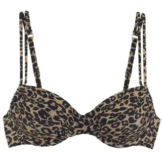 VIVANCE Bügel-Bikini-Top Damen schwarz nougat bedruckt Gr.38 Cup B