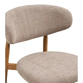 House Nordic Barhocker LEVANTO Stoff Braun/Sandgrau