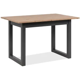 Homestyle4u Esstisch 120x80 in Braun ausziehbar Industrial Style | Gr.: onesize