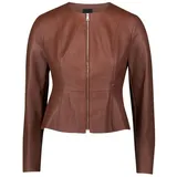 Zero Damen Blazer-Jacke in Lederoptik 38, Cappuccino - 38
