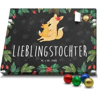 Mr. & Mrs. Panda Schoko Adventskalender Fuchs Mama - Schwarz - Geschenk, Schokoladen Adventskalender, Mama Tochter Beziehung, Opa, Beste Tochter, L... - Schwarz