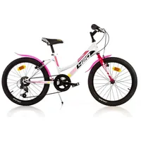 DINO BIKES Mädchenfahrrad 20 Zoll weiß - Weiß