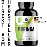Moringa Kapseln, 180 Stück, vegan mit Moringa Oleifera Blattpluver, hochdosiert