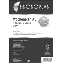 Chronoplan Wochenplan A5 Weiß 2026