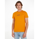 Tommy Hilfiger T-Shirt mit Label-Print, Orange, XL