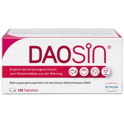 DAOSiN® Tabletten zur Ergänzung des körpereigenen DAO-Enzyms zum Histaminabbau aus der Nahrung