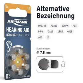 Ansmann Hörgerätebatterien Typ 13 Knopfzelle 120 St.