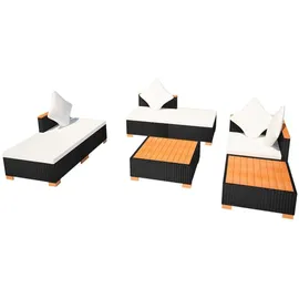 vidaXL Garten-Lounge-Set schwarz 42757