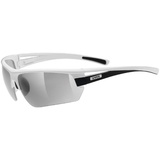 Uvex gravic - Sportbrille für Damen und Herren - inkl. Wechselscheiben - druckfreier Tragekomfort & perfekter Halt - white black matt/silver - one size