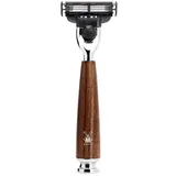 MÜHLE RYTMO 3-Klingen-Rasierer, Gillette® Mach3®, Griffmaterial Esche gedämpft Rasur Herren