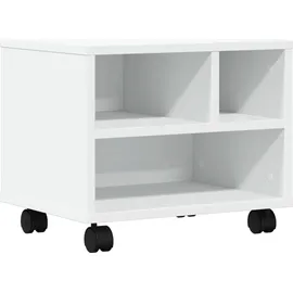 vidaXL Druckerständer mit Rollen Weiß 41x32x34,5 cm