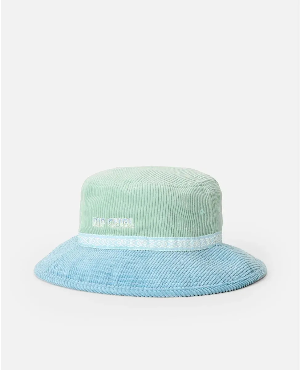 RipCurl Cosmic Kiss Cord UPF Hat vintage mint/blue (2856) S