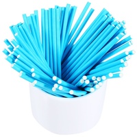 Lollipop Sticks, MAGT 100 Stück/Set 10cm Cake Pop Candy Süßschokolade DIY Making Sticks(Blau)
