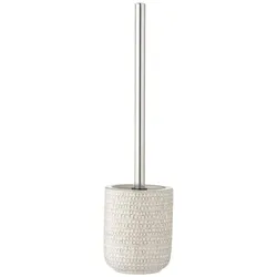 WC-Garnitur WENKO "Pergole", beige, H:38,5cm Ø:10,5cm, Keramik, Reinigungsbürsten, aus hochwertiger Keramik